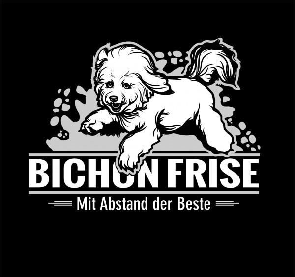 Bichon Frise a poil frise Tenerife weiß mit Abstand Maske Mund Nasenschutz Behelfsmaske funny Sprüche by Siviwonder