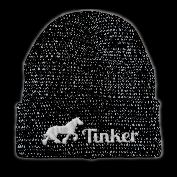 Stickmütze reflektierende Mütze Stickerei Hund Winter Strickmütze reflex Beanie warm