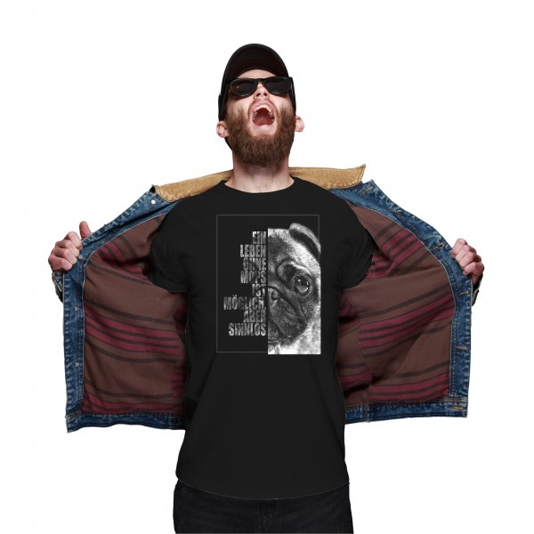 Mops Unisex T-Shirt Face Hundemotiv Doberman Pug Carlino Chinese pug Dutch bulldog Dutch mastiff Mini mastiff Carlin Doguillo