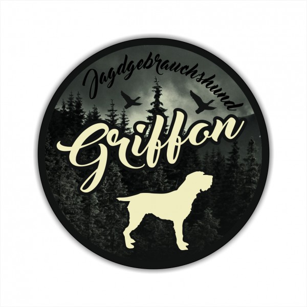 Griffon Korthals Jäger Jagdhund Aufkleber Digitaldruck Motiv