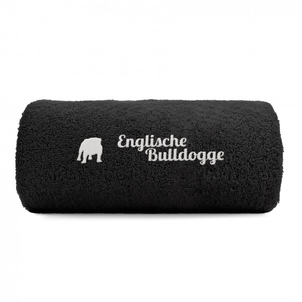 Englische Bulldogge Handtuch Pfoten Hundemotiv Stickerei Deluxe