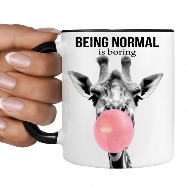 Giraffe lustiges Bild Bubble normal Büro Freund Tasse Kaffee lustig Kaffeebecher Mug Design Design by Siviwonder
