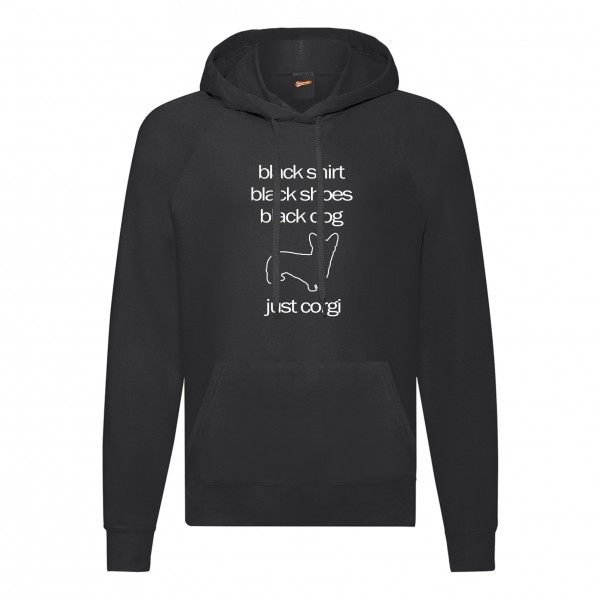 Sweatshirt Corgi Black Dogs Hund Hundemotiv Pullover Hoodie Welsh