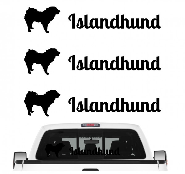 Islandhund Spitz Island Islandsk Farehond Icelandic Sheepdog Dog 3er Set AUTOAUFKLEBER Aufkleber Hunde Hundemotiv by SIVIWONDER