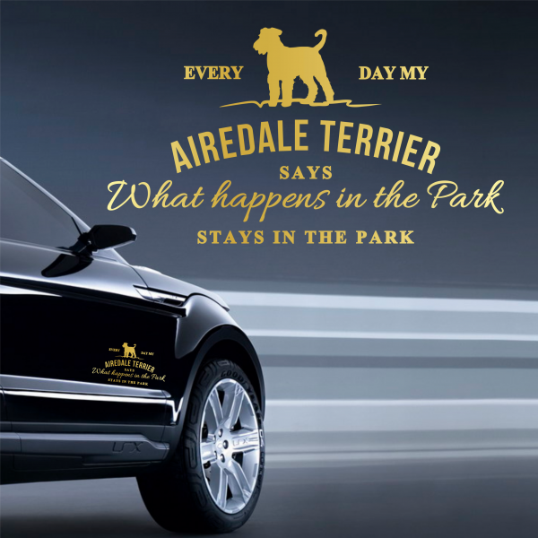 AUTOAUFKLEBER Hunde VINTAGE LOGO What happens in the Park, stays in the Parkby SIVIWONDER lustig erziehung geschenk geburtstag weihnachten