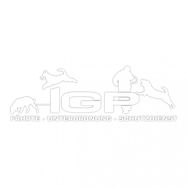 Aufkleber Hundemotiv Rasse IGP IPO Begleithund Prüfung Internationale Prüfungsordnung Gebrauchshudeprüfung Fährte Schutzdienst U