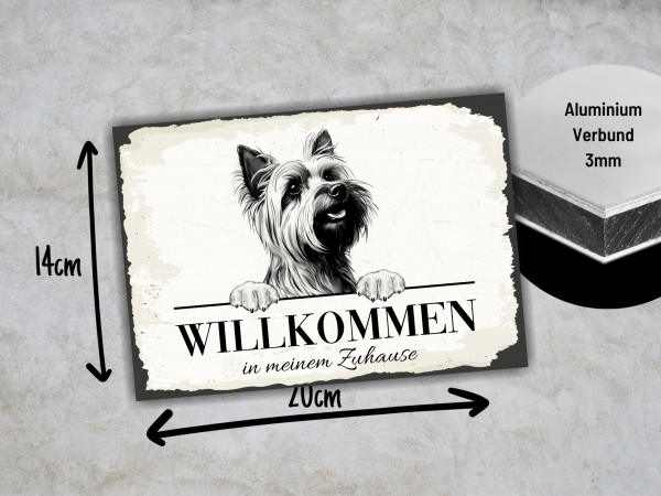 Hundeschild Willkommen Zuhause Yorkshire Terrier Yorkie