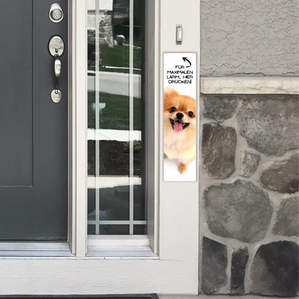 Pomeranian Pom Zwergspitz Zwers Pompom Deutsche Spitze Dog Türschild Warnschild Hundeschild Schildr happy Design by Siviwonder