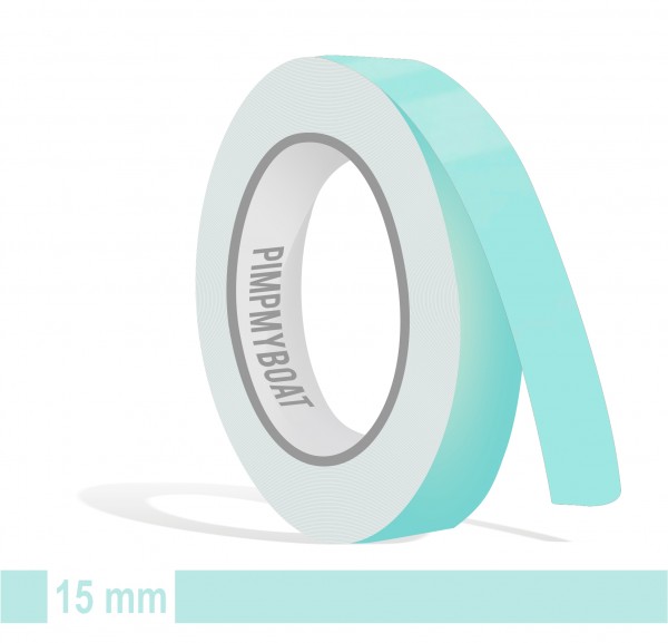 Zierstreifen blau 15mm pastelltürkis lichtgrün hellblau in in 10 m Länge für Auto Boot Klebeband Dekorstreifen Tuningstreifen Autofolie Siviwonder