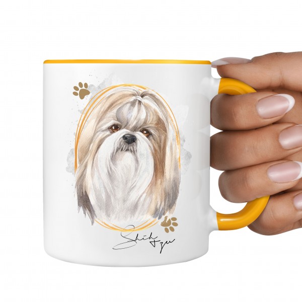 Shih Tzu Tibet TASSE SIGNATURE DOGS Hund Motiv Hundemotiv Kaffee