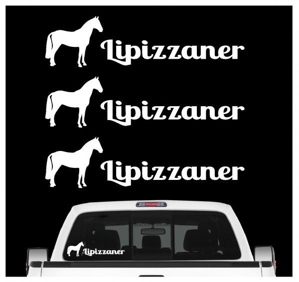 Lipizzaner Sportpferd Schimmel Dressur Spanische Hofreitschule Hohen Schule Aufkleber 3er Set Pferdeaufkleber Pferd reiten Auto Folie by SIVIWONDER