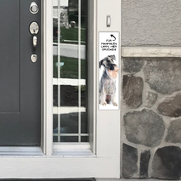 Schnauzer Zwergschnauzer Dog Türschild Warnschild Hundeschild Schildr happy Design by Siviwonder