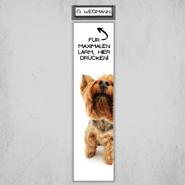 Yorkshire Terrier Yorkie Dog Türschild Warnschild Hundeschild Schildr happy Design by Siviwonder