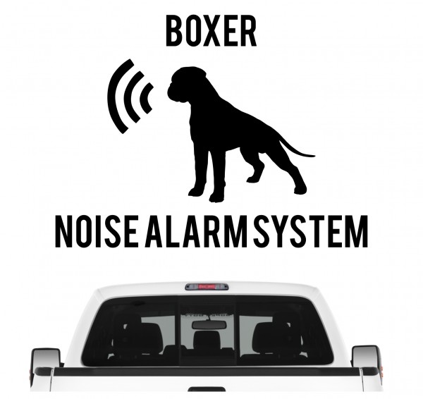 Boxer Collie Noise Alarmsystem Auto Aufkleber Hund Folie Wandtattoo Tattoo Sticker Deutscher German
