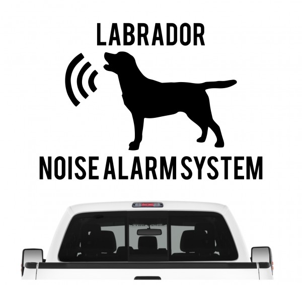 Labrador Noise Alarmsystem Auto Aufkleber Hund Folie Wandtattoo Tattoo Sticker Labby Retriever Lab Labbie