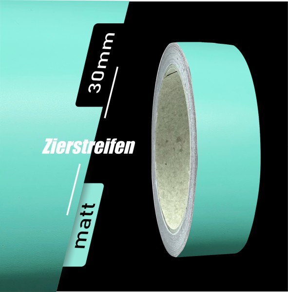 Zierstreifen Matt mint mintgrün minze minz grün 30mm in in 10 m Länge für Auto Boot Klebeband Dekorstreifen Tuningstreifen Autofolie Siviwonder