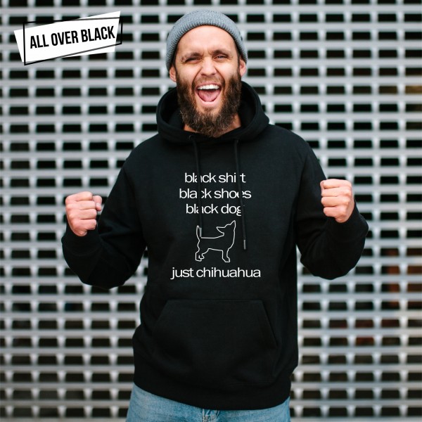 Chihuahua Black Dog Unisex Sweater Siviwonder Chi Chis Langhaar hiwawa Schiwawa