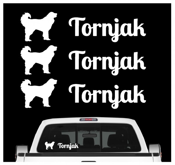 Tornjak Kroatien und Bosnien-Herzegowina Hirtenhund Dog 3er Set AUTOAUFKLEBER Aufkleber Hunde Hundemotiv by SIVIWONDER