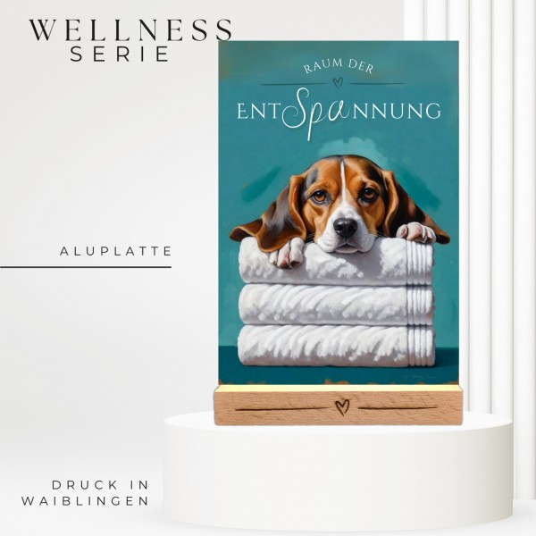 Hundeschild Deko Badezimmer Wellness Beagle English Beagel Schild Spruch