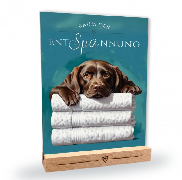 Hundeschild Deko Badezimmer Wellness Labrador Labby Schild Spruch