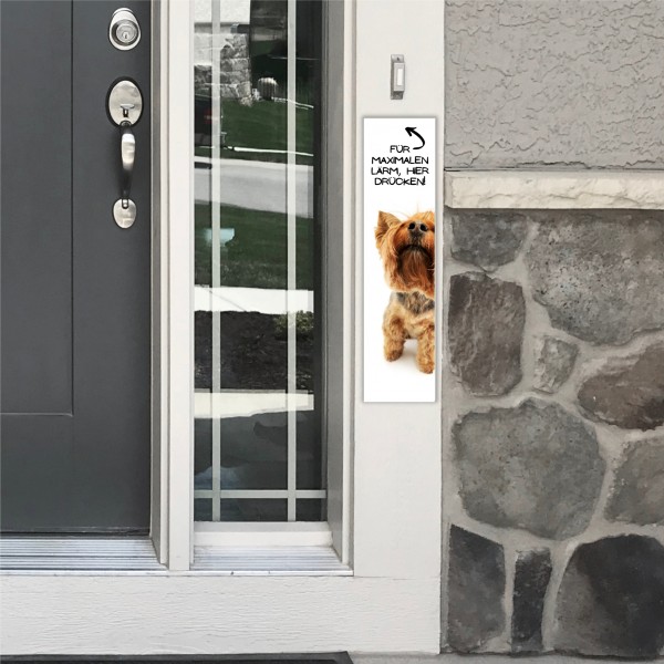 Yorkshire Terrier Yorkie Dog Türschild Warnschild Hundeschild Schildr happy Design by Siviwonder