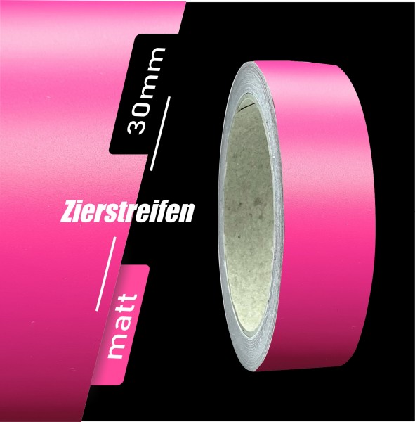 Zierstreifen Matt pink rosa 30mm in in 10 m Länge für Auto Boot Klebeband Dekorstreifen Tuningstreifen Autofolie Siviwonder
