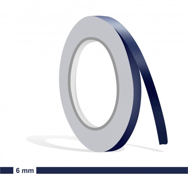 Zierstreifen stahlblau 6mm dunkelblau blau marine Matt in in 10 m Länge für Auto Boot Klebeband Dekorstreifen Tuningstreifen Autofolie Siviwonder