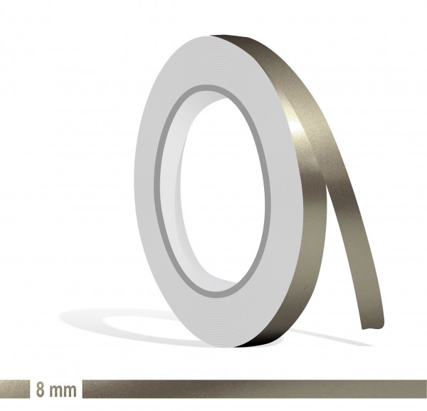 Zierstreifen nickel metallic Glanz in in 10 m Länge für Auto Boot Klebeband Dekorstreifen Tuningstreifen Autofolie Siviwonder