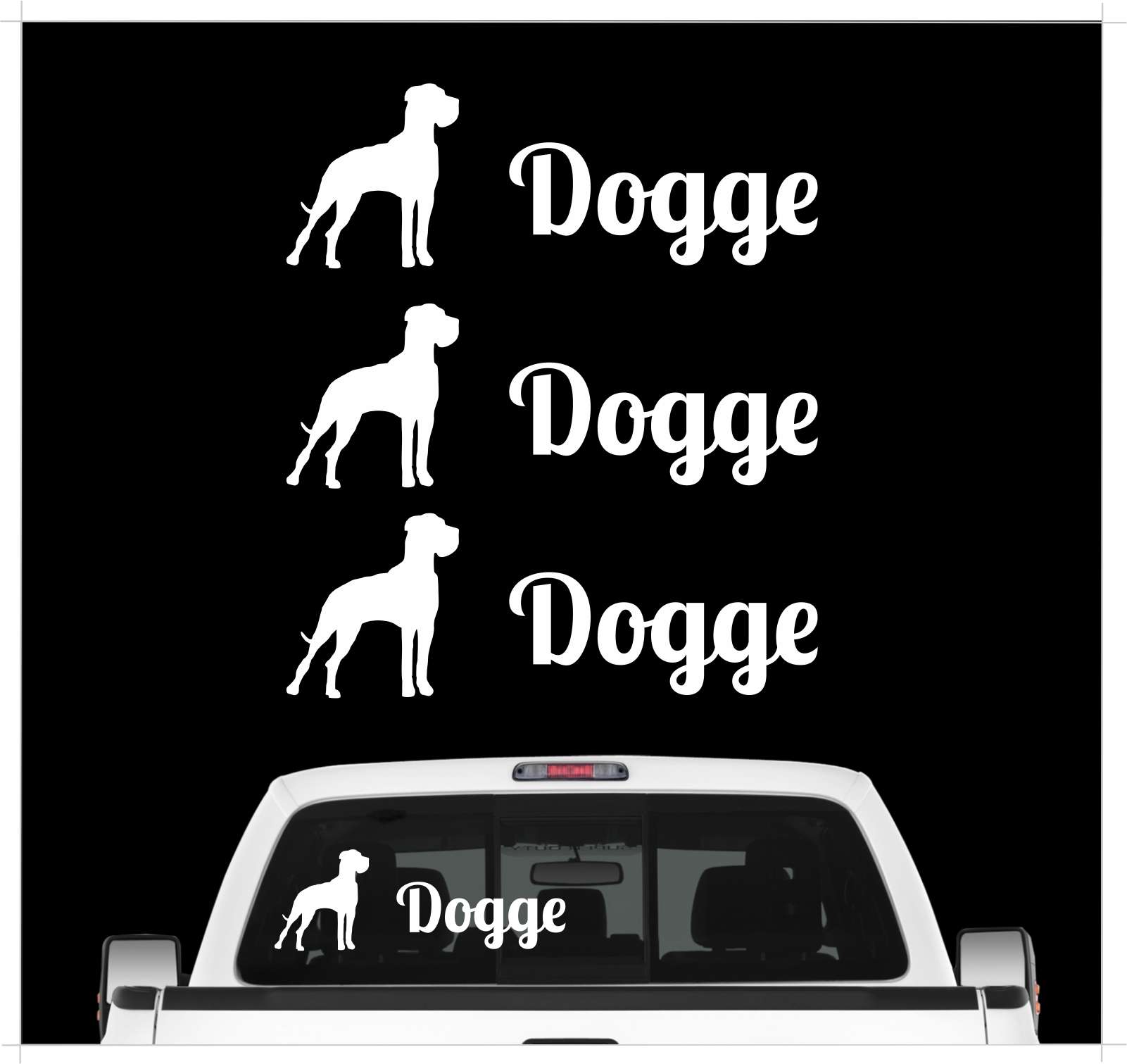 Dogge deutsche Great Dane Grand Danois Dog 3er Set AUTOAUFKLEBER Aufkleber  Hunde Hundemotiv by SIVIWONDER