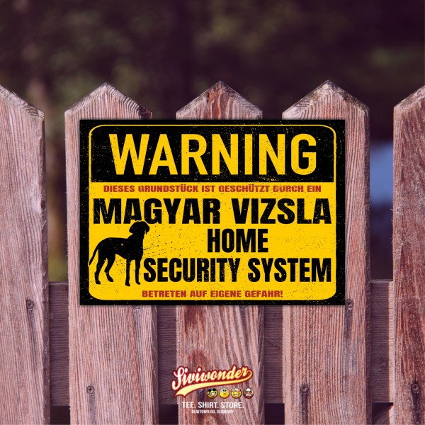 Magyar Vizsla Schild Warning Security System Türschild Hundeschild Warnschild Hund Achtung