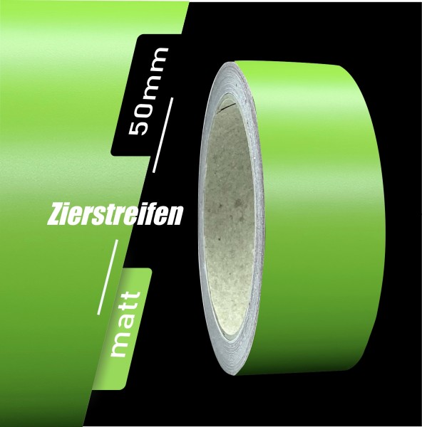 Zierstreifen Matt lindgrün grün lind 50mm in in 10 m Länge für Auto Boot Klebeband Dekorstreifen Tuningstreifen Autofolie Siviwonder