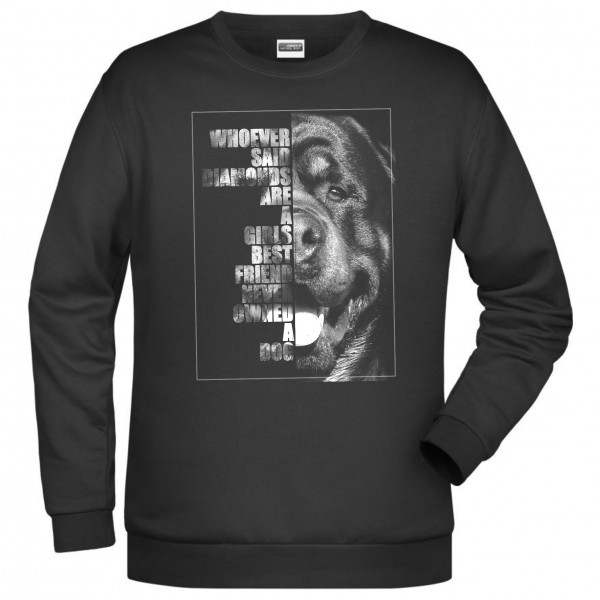 Rottweiler Sweatshirt Pullover Face Hundemotiv Rotty Rott Rottie