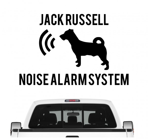 Jack Russell Noise Alarmsystem Auto Aufkleber Hund Folie Wandtattoo Tattoo Sticker JRT Russel Jacky Jackie Terrier