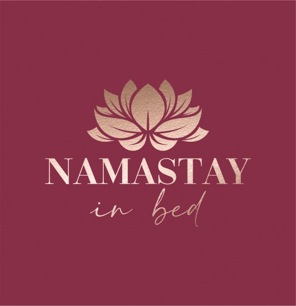 Namastay in Bed Yoga Namaste Yoga Maske Behelfsmaske Black Schwarz Yoga Sanskrit