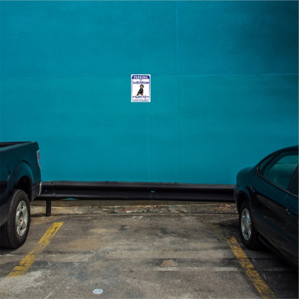 Dobermann Unkupiert Parking Schild Achtung Spruch Warnschild Türschild Fun
