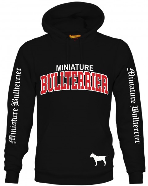 Miniature Bullterrier Mini Bully Bull Terrier Gladiator Dog Hoodie Unisex Sweatshirt Extreme Hundemotiv
