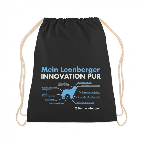 Leonberger Turnbeutel Innovation Hundemotiv Leo Gentle Lion Dog Schwarz