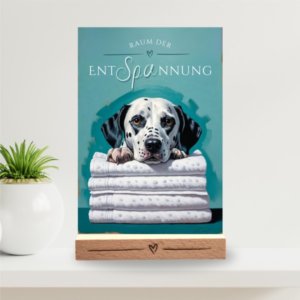 Hundeschild Deko Badezimmer Wellness Dalmatiner Dal Schild Spruch