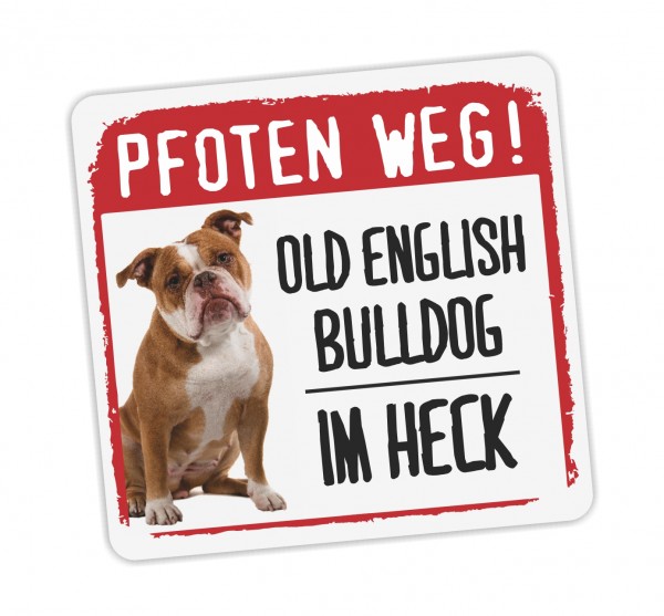 Olde OEB Englische Bulldogge Bully English Bulldog Pfoten weg Aufkleber Digitaldruck Motiv by SIVIWONDER