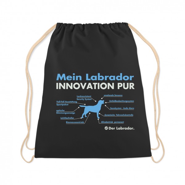 Labrador Turnbeutel Innovation Hundemotiv Retriever Lab Labby Labbie Schwarz
