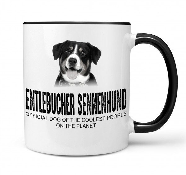Entlebucher Sennenhund Sennen Schweiz Bauernhund Dog Tasse Kaffeetasse Kaffeebecher happy Design by Siviwonder