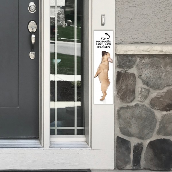 French Bulldog Frenchie Bully Französische Bulldogge Dog Türschild Warnschild Hundeschild Schildr happy Design by Siviwonder