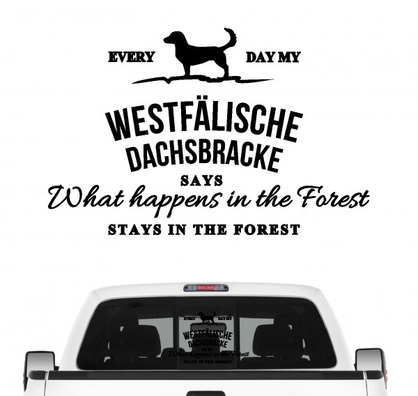 Westfälische Dachsbracke Vintage Hundeaufkleber Hundemotiv Auto Folie Jagdhund