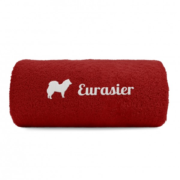 Eurasier Handtuch Pfoten Hundemotiv Stickerei Deluxe