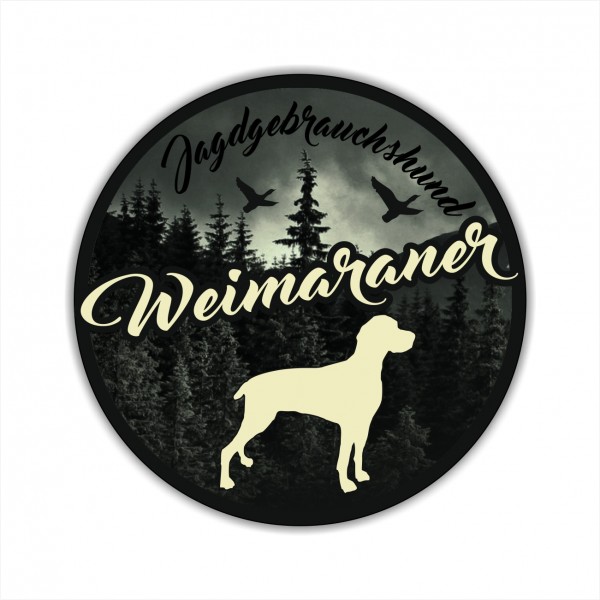 Weimaraner Vorstehhund Weim Grey Ghost Jäger Jagdhund Aufkleber Digitaldruck Motiv
