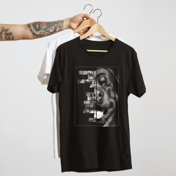 Rottweiler Unisex T-Shirt Face Hundemotiv Rotty Rottie Rott