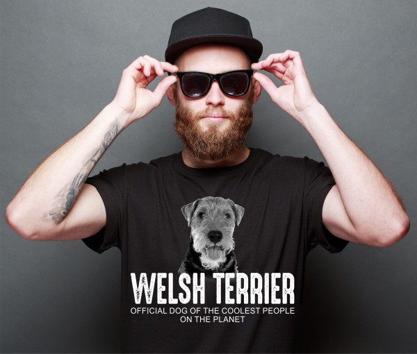 Welsh Terrier Welshie WT kleiner Airedale Dog cool Leute lustig Shirt T-Shirt Hundemotiv Siviwonder