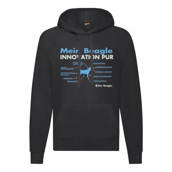 Beagle Sweatshirt Innovation Hoodie Hundemotiv English Beagel Schwarz