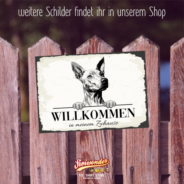Hundeschild Willkommen Zuhause Etnahund Cirneco dell’Etna Schild