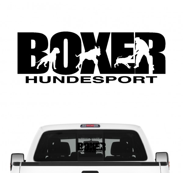 Boxer Hundesport Autoaufkleber Hund Folie Aufkleber deutscher german